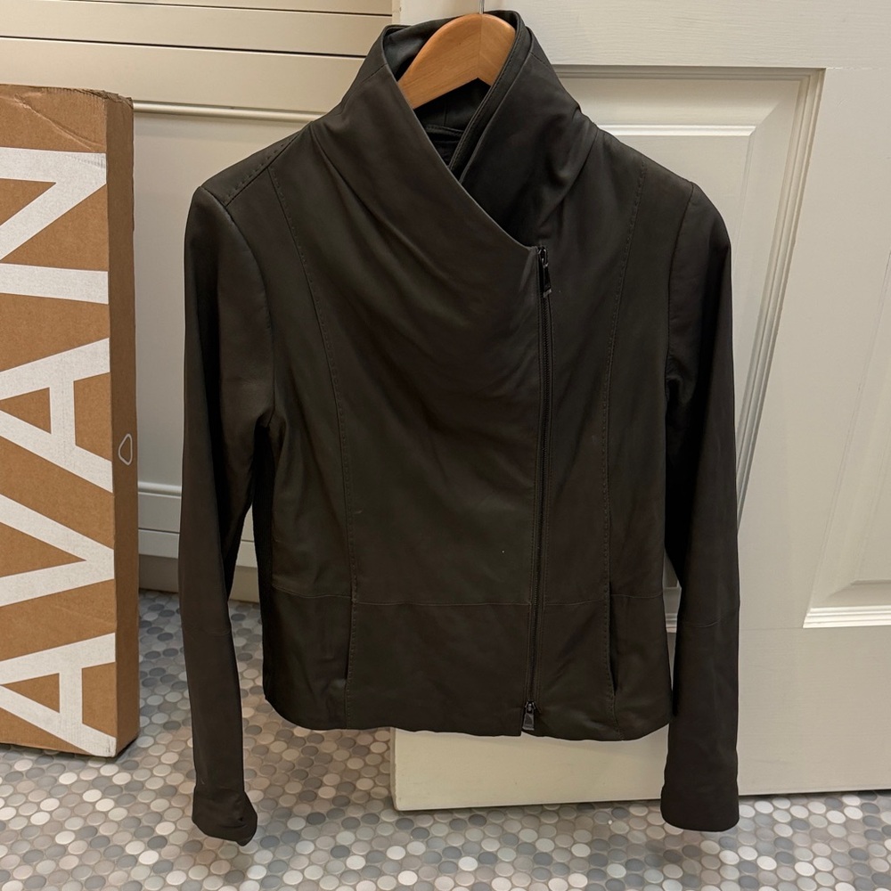 Vince Women's Dark Leather Jacket